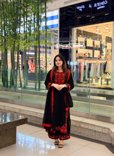 Sayyara Black Party wear Dress - Pehnava Lawns