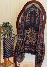 Lace Trimmed Printed Suit Set 253