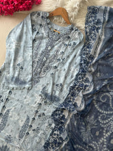 Blue Printed Pakistani Suit