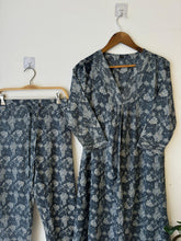 Cotton Two Piece Co-ord Set - BLUE 4187