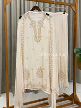 Premium Chinnon Handworked Semi Stitched Suit