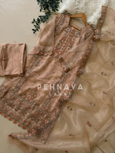 Organza nude pink party wear