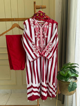 Red Vibrant Floral Suit-2007