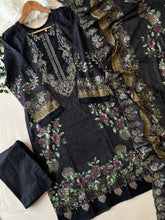Printed Pakistani Cotton Suit Ft.Neckline Embroidery-6