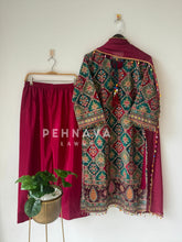 Intricate Floral Embroidery Suit With Beaded Dupatta(Pre-booking 6-7 Days Delivery Time )