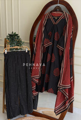 Printed Cotton Suit Set-9821-24