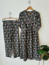 Cotton Two Piece Co-ord Set - GREY 4190