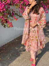 Floral embroidered cotton suit -1134