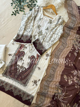 Paki Printed casual suit with chiffon/cotton dupatta -495