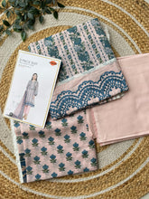 Khaadi Unstitched embroidered Lawn suit-0103