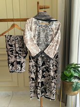 Beige Vibrant Floral Suit-2004