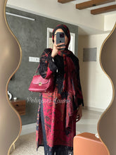 Black pakistani printed casual suit 1144