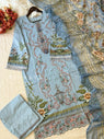 Floral Embroidered Cotton Suit -4105