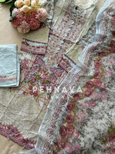 Paki printed suit with embroidered dupatta-3441