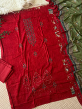 Fully embroidered Cotton suit Ft. Embroidered Dupatta-1267