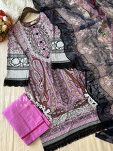Embroidered Neck Unstitched Suit