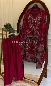 Heavy Embroidered Chiffon Suit 1033