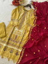 Premium Embroidered Pak-Suit Ft. Cotton Dupatta-Yellow 3983 - Pehnava Lawns