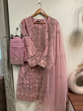 organza embroidered suit-5139 E