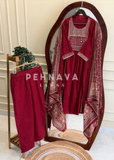 Ajrak Print Cotton Suit Set