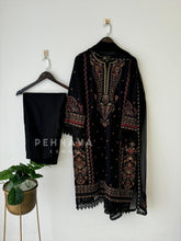 Hit Black Embroidered Suit-5928