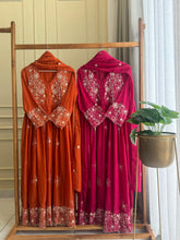 New Pink&Orange Mul-Cotton Premium Anarkali Suit