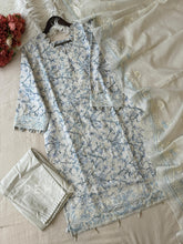 Classic Floral Embroidery Cotton Suit Set-1471