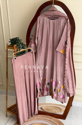 Polka Dot Appliqué Three Piece Set-6181