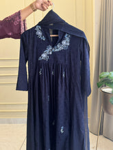 Pure Cotton Self-Embroidered pleated suit-4601