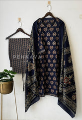 Ajrakh Printed Cotton Kurthi Set