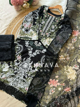 Pakistani printed cotton suit with embroidered patches -9082