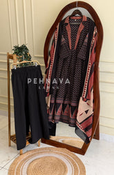 Ajrak Print Cotton Suit Set