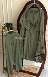 Embroidered Cotton Suit Set