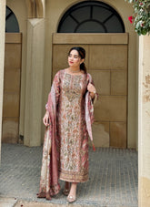 Pure muslin with detailings and muslin Dupatta-122