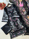 Floral Embroidered Cotton Suit -4110