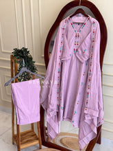 V-Neck Embroidered Suit Set