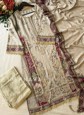 Muslin Unstitched Suit-351