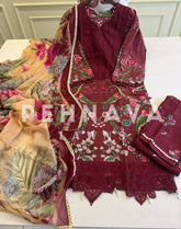Floral Printed Ethnic Pak-Suit Ft. Chiffon/Cotton Dupatta-228