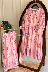 V-Neck Printed Co-ord Set
