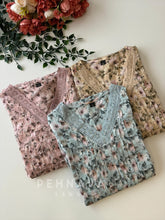 Soft Linen Pleated Lace Suit Set-2/D261 - Pehnava Lawns