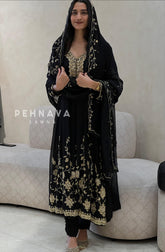 Handworked Anarkali Suit - Pehnava Lawns
