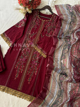 Semistitched Rayon Fully Embroidered Suit-8083