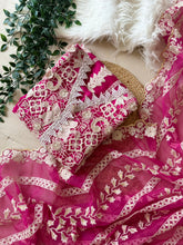 Organza pink party wear