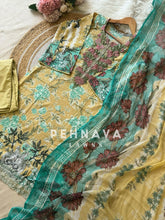 Pakistani printed cotton suit with embroidered patches -9087