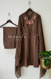 Pure Cotton Floral Embroidered Suit - Pehnava Lawns