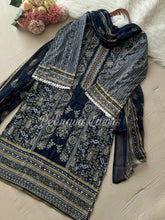 Gorgeous Blue cutdana embroidered suit -1101