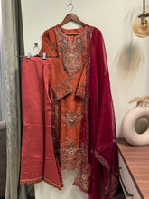 Organza embroidered suit-1252