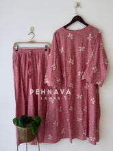 Striped Bow-Embroidered Co-ord Set-6242