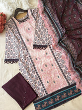 Floral Work Cotton Suit Set 1106