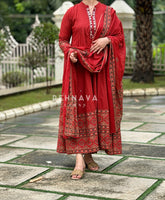 Border Printed Cotton Suit Set-19700 - Pehnava Lawns